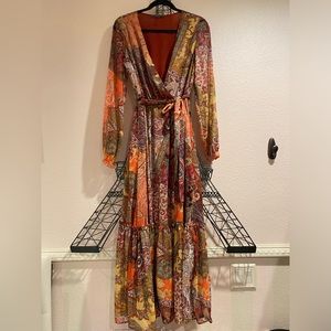 Guess size small maxi long sleeve dress